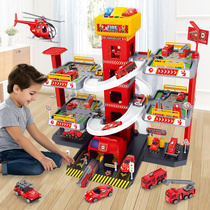 Childrens car building parking puzzle shaking sound train rail car boy toy break through adventure 3-5 years old 4