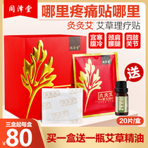 Tongzetang moxibustion moxibustion Ai paste cervical vertebrae paste wormwood paste moxibustion warm Palace paste cold heat patch to dispel dampness
