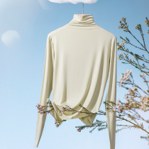 Brief cloud semi-high collar undershirt female spring and autumn clothes slim fit jacket Modale Long sleeves No-scratched muscular undercoat