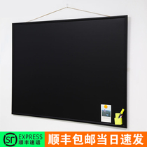 90 * 120 Black Frame Blackboard Magnetic Hanging Small Blackboard Office Home Blackboard Wall Chalk Writing Magnetic Green Board Shop Display Board Home Children Instructional Fluorescence Handwriting Propaganda Advertisers