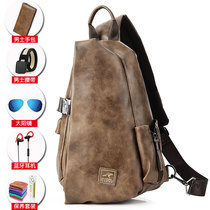 Musco Kangaroo Chest Bag Single Shoulder Bag Slanted Satchel mens bag Large capacity student Backpack Korean version Leisure Chaumen Bag