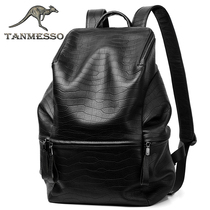 Musco kangaroo leather mens backpack casual large capacity backpack cowhide Business Mens bag travel tide bag