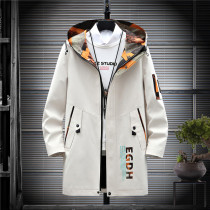 Jacket mens mid-length style 2022 new trends Relaxed Wind Clothing Plus Suede Jacket Spring Autumn Winter Handsome and Thickened Jacket