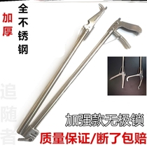 Clip Yellow Eel Special Clip God Instrumental Thickening Straight Mouth Non-slip Stainless Steel Clip Yellow Eel Crab Lobster Crab Lobster Long