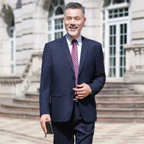 Dad suit suit Middle-aged suit Mens middle-aged jacket Wedding business wedding Hi casual father formal dress