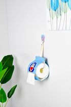 Cotton linen fabric tissue bag tube roll paper set creative hanging home bathroom toilet toilet cute cartoon hanging bag