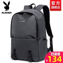 Playboy mens backpack Fashion trend Casual travel backpack High school student large capacity computer school bag