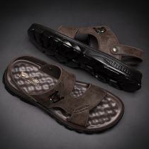 Sandals men 2022 Summer new style outwear Dual-use Beach Shoes Men Casual Middle Aged Dad Cool Slippers