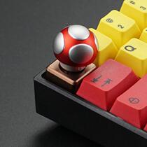 HolyOOPS Mario metal keycap personality rotatable mushroom aluminum alloy mechanical keyboard keycap