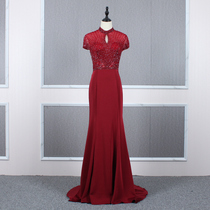 Dress skirt Slim shoulder dress Long dress Toast dress Banquet dress Annual party host long dress performance
