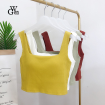 wengen coco with chest pad one-piece umbilical camisole short beauty back underwear outside womens spring and summer new