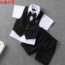 Flower boy dress suit Autumn Tide suit British children baby child trousers vest boy performance suit