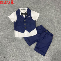 Childrens suit suit suit boy handsome baby year old small suit vest flower girl wedding summer chorus performance suit