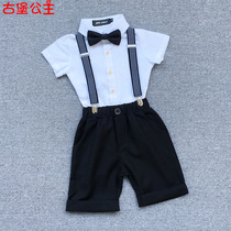 Boys suit shorts strap suit summer kindergarten student graduation photo chorus performance flower girl dress