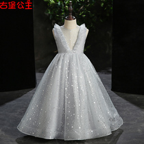 Childrens dress Princess dress foreign wedding flower child wedding dress host catwalk birthday piano costume