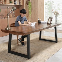 Desktop computer desk small family type minimalist modern desk American loft writing desk desk solid wood table long table