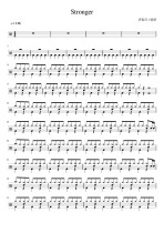 Kelly Clarkson- Stronger drum accompaniment dynamic drum score song set drum drum score