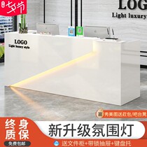 Bar cashier simple modern baking lacquer counter clothing store small shop front desk company front desk reception desk