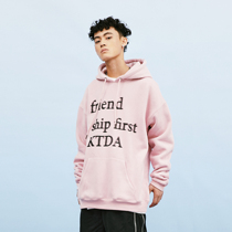 KTDA Phantom slogan letter printed sweater Spring and Autumn Tide brand loose male Winter plus velvet couple hoodie