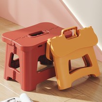 Small stool Home solid wood sturdy doorway Small size convenient carrying benches Foldable Mazza large