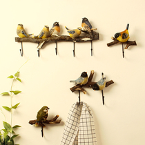 American small bird decoration hook modern European style living room wall upper key clothes hook children room creative cloak hook