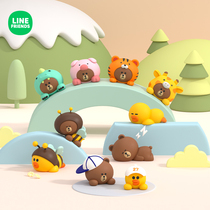 linefriends cute on-board pendulum with interior decoration items big full netball red car central control table small swing piece