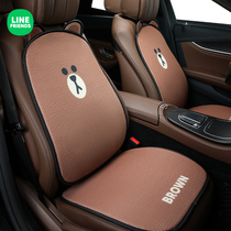 Goddess cartoon car seat cushion summer cushion four seasons universal single-piece ventilated backrest three-piece rear car seat cushion