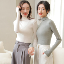 Inner Hitch Base Coat Beauty Yabby Fever Plus Suede Thickened Warm Underwear Woman Half High Collar Autumn Coat 100 Hitch Undershirt