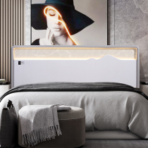 Headboard simple modern smart with lamp paint backrest new double floor economy Net red bedside single buy