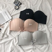 Japanese gp strapless underwear women gather to wrap the chest pull the rope strap no steel ring bra non-slip invisible bra