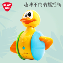 playgo Bablego small yellow duck tumbler 0-1 year old learning crawling baby electric early education baby music toy