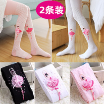 Spring and autumn summer thin childrens pantyhose baby cute princess dance lace socks girls leggings socks 3-6-9 years old 5