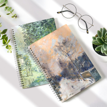 First product Sisley coil book B5 line ring book A5 writing book student record book diary note book book Korean small fresh oil painting creative beautiful simple stationery soft horizontal line