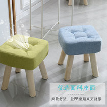 Solid wood stool fashion home adult sitting pier living room sofa stool low stool creative fabric small bench small chair