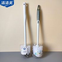 Qingqingmei toilet brush household without dead corners long handle toilet cleaning brush wall-mounted can hang toilet cleaning brush