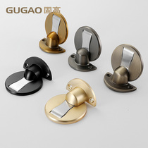 Solid high zinc alloy door suction-free toilet floor suction door collision anti-collision door resistance strong magnetic suction door device ground loading door gear