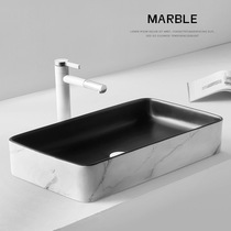 Nordic household ceramics creative light luxury wind toilet color table basin black hand wash basin art basin single Basin