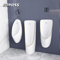  Light luxury household urinal Wall-mounted mens standing toilet Ceramic urinal Hanging floor-standing induction urinal