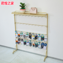 Socks display stand against the wall landing gold sock rack jewelry store adhesive hook display stand hanging socks shelf