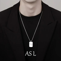 Sterling silver military brand necklace mens fashion brand versatile design light luxury niche high-end sense womens collarbone chain pendant couple pair