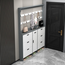 Ultra-thin flip shoe cabinet household large capacity 17cm with clothes hanger light luxury porch cabinet into the door shoe cabinet with narrow space