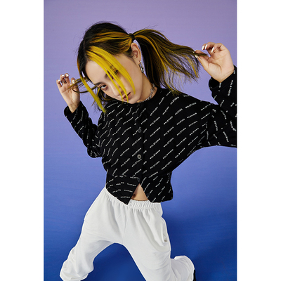 taobao agent Spring short top, 2021 collection, trend of season, long sleeve, fitted