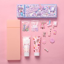 Cream glue pencil case material bag homemade handmade diy plastic frosted pencil case set KITTY star Dai Lu