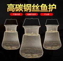 Folding steel wire fish protection fish basket nets fishing guard fishing nets clothing fish metal stainless steel wire fish cage woven fish households