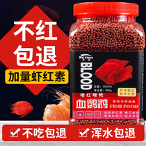 Parrot fish feed blood parrot increased red special fish food red god of wealth fish fortune fish Luohan fish coloring ornamental fish food