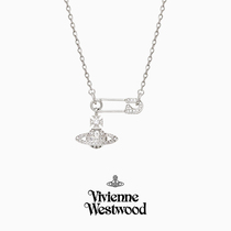 (Hong Kong Direct Mail) Vivienne West Too rear Saturn Biepin necklace Vivian Crystal inlaid with a full diamond