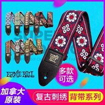 Ernie Ball Retro Embroidered Electric Acoustic Guitar Strap Folk Bass Unisex Diagonal Strap