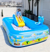 Baby swimming pool inflatable pool Castle portable bathtub slippery shave adult Princess twins home children