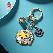 The Palace Museum cultural and creative Golden Gui floating Moon Keychain bag hanging Jade Rabbit hanging decoration Museum creative gift School gift