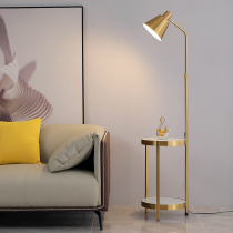 Net red floor lamp living room bedroom bedside table Nordic light luxury charging sofa tea table lamp integrated